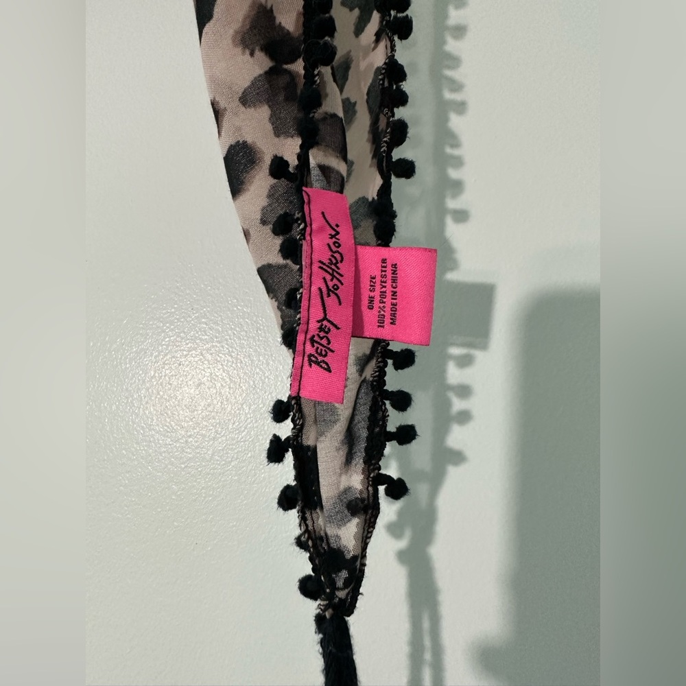 Betsey Johnson Leopard Print Scarf